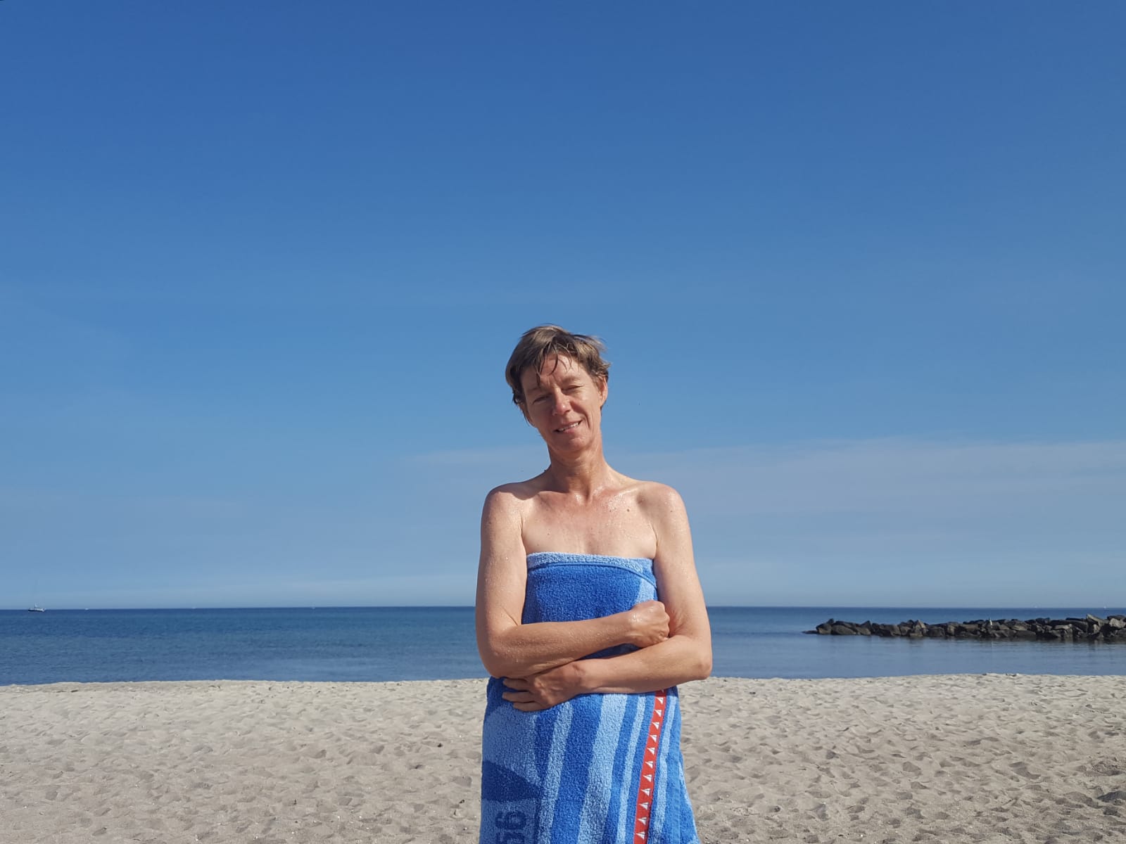 Nach dem Schwimmen und Plantschen